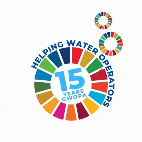 a logo that says helping water operators 15 years gwapa