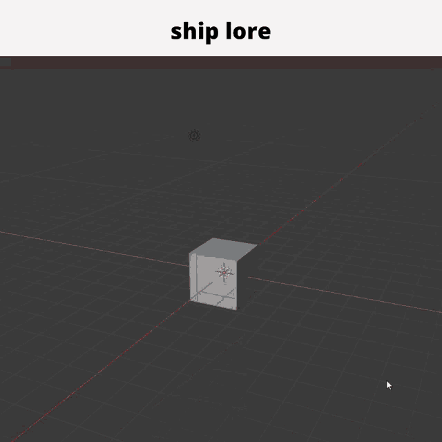 a 3d model of a large red ship with the words ship lore below it