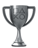 a silver trophy with playstation symbols on it .