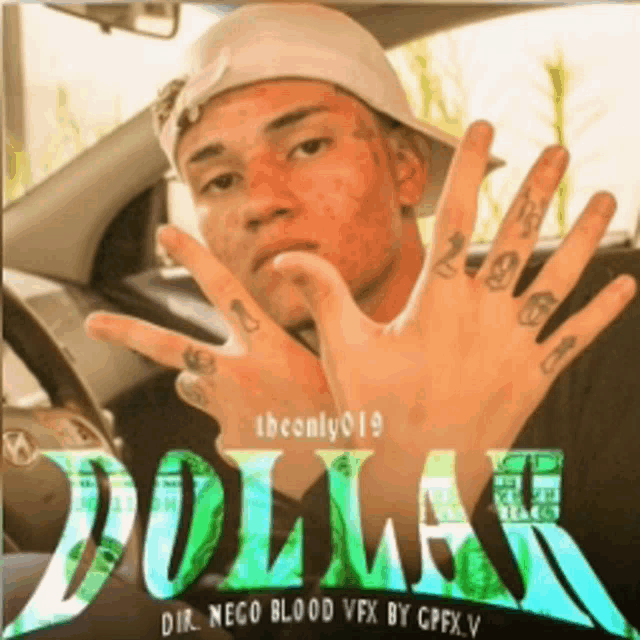 a man with tattoos on his hands is on the cover of an album called dollar