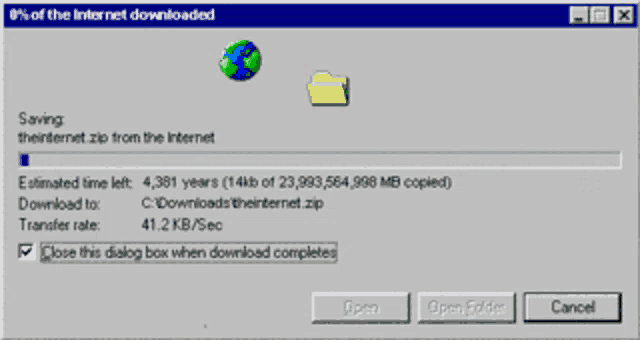 a computer screen that says error downloading the internet insufficient memory for drive c.1 insert disk in drive a.1