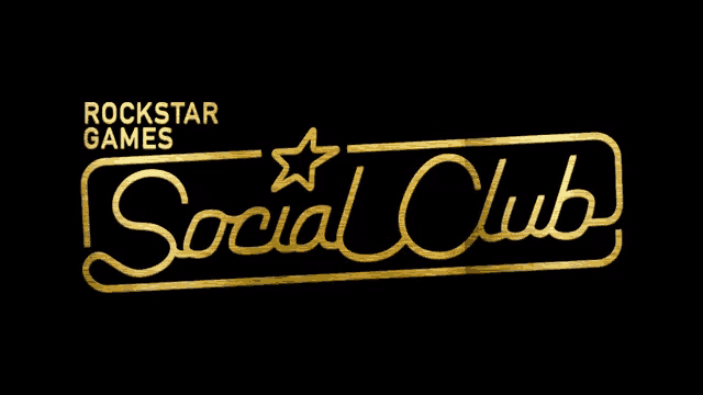 a logo for rockstar games social club in gold on a black background