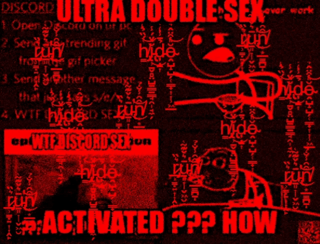 a poster that says ultra double sex activated pp how