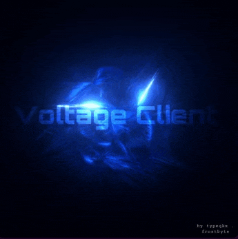 a dark blue background with the words voltage client written on it