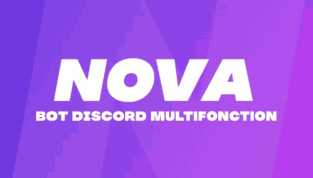 nova bot discord multifunction is written on a purple background