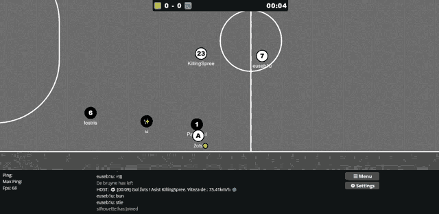 a screenshot of a soccer game with the numbers 23 and 1 visible