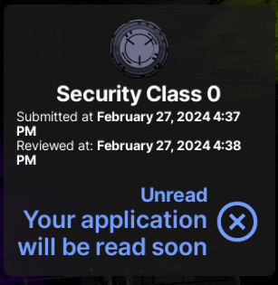 a security class 0 submitted at february 27 2024 4:37 pm is reviewed at february 27 2024 4:38 pm