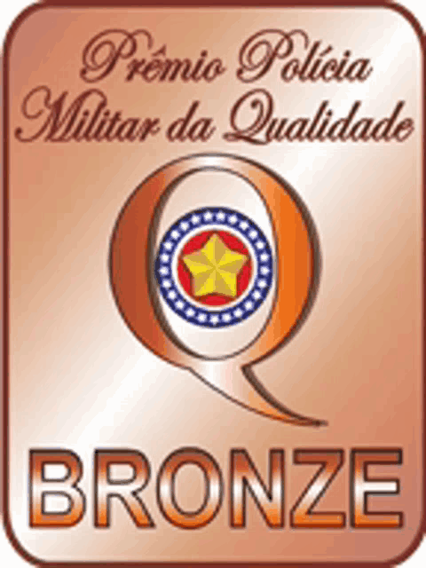 a bronze badge with a star in the middle