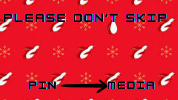 a red background with white snowflakes and the words " please do n't skip "