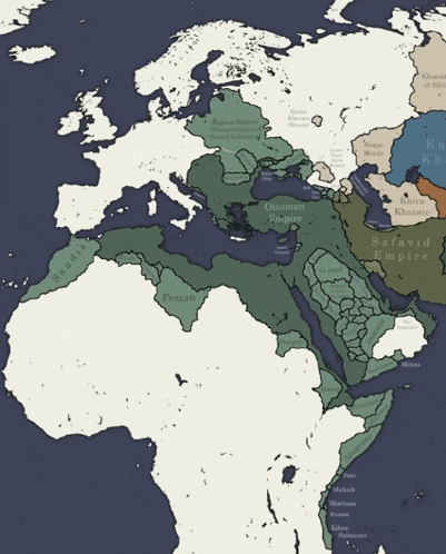 a map of the middle east shows the ottoman empire in the middle