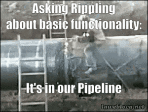 asking rippling about basic functionality it 's in our pipeline