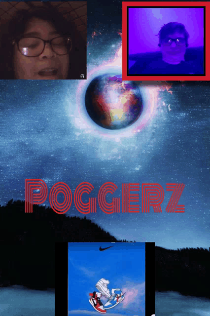 a poster with a black hole and the word pockerz