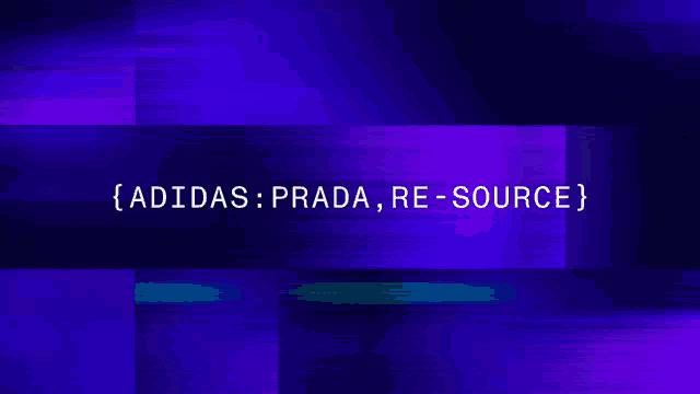 a purple background with the words adidas prada re-source on it