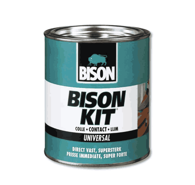 a can of bison kit is sitting on a table