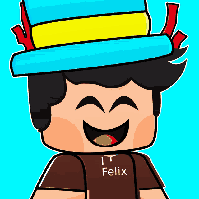 a cartoon character wearing a top hat and a felix shirt