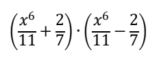 a black and white mathematical equation with the numbers 11 and 7