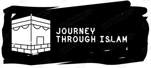 a journey through islam logo with a kaaba on it