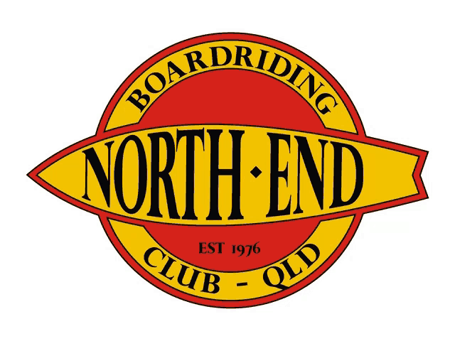 a logo for north end board riding club in qld