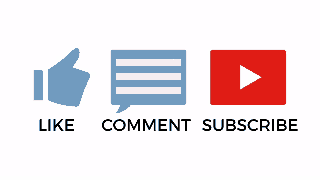 a thumbs up a speech bubble and a play button with the words like comment and subscribe below them