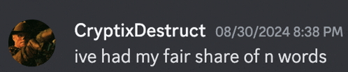 a screenshot of cryptixdestruct 's post on a discord server