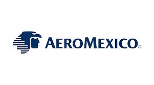 a blue logo for aeromexico with an eagle