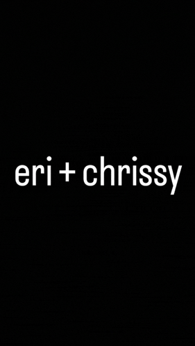 the word chrissy is on a black background .