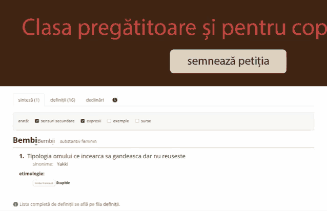 a screenshot of a website that says " clasa pregatitoare si pentru cee "