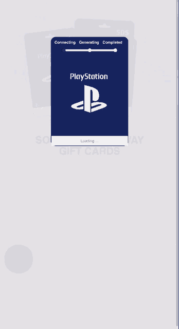 a playstation gift card is being loaded