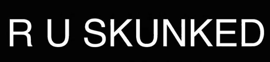 a black background with the words ruskunked in white letters