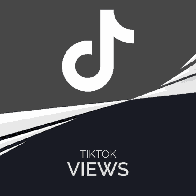 a black background with a white tiktok logo and the words " tiktok views "