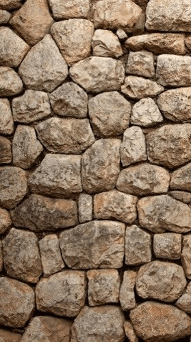 a close up of a stone wall with a lot of rocks in it .