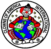 a clown is holding a globe in his hands .