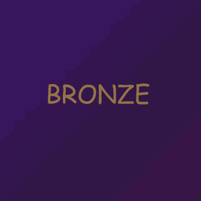 a purple background with the word bronze on it