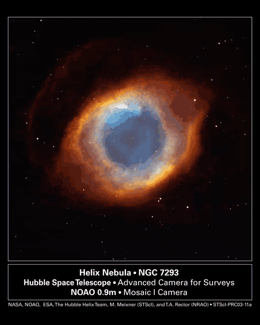 a picture of helix nebula ngc 7293 taken by nasa