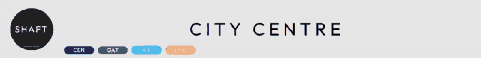 a white background with the words city centre written in white