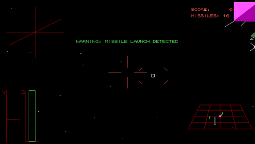 a computer screen that says warning missile launch detected on it