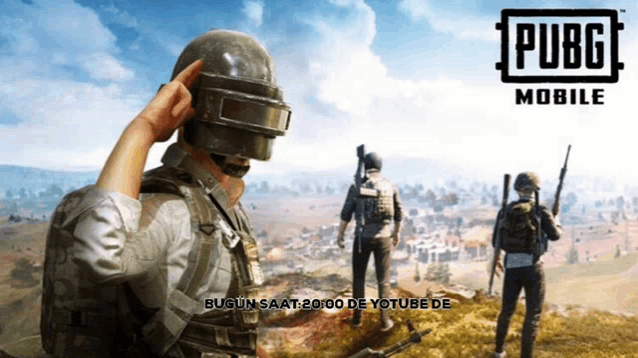 a poster for pubg mobile shows soldiers saluting