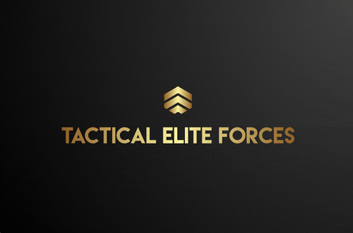 a logo for tactical elite forces with a gold arrow