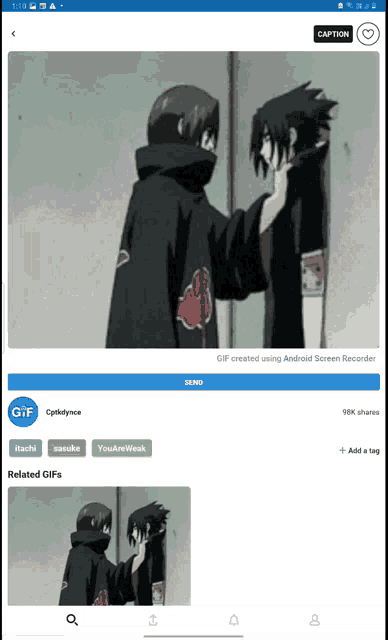 a gif created using android screen recorder is shown