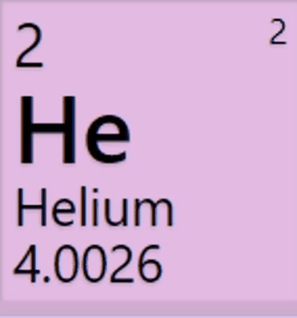 a periodic table of the elements showing the helium chemical element