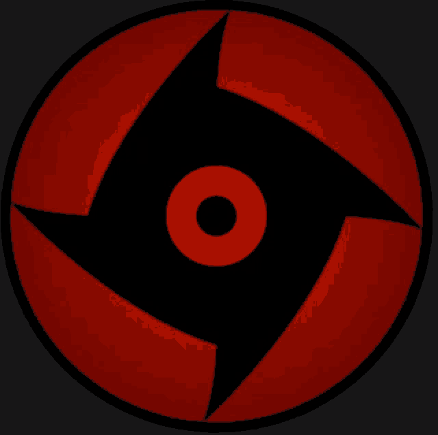 a red and black circle with a circle in the center