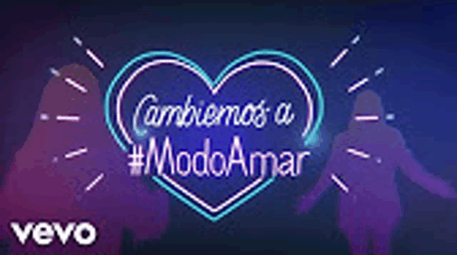 a neon sign with a heart and the words cambiamos a modo amar