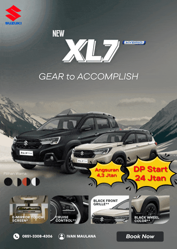 an ad for a new suzuki xl7 hybrid suv