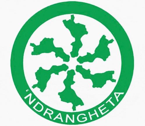 a green circle with the word ndrangheta in the center