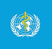 the flag of the world health organization is blue and white with a caduceus in the middle .