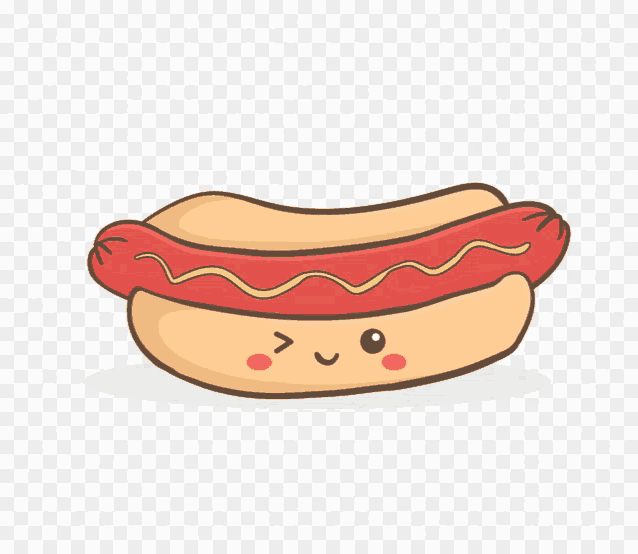 a hot dog with mustard and ketchup has a smiley face