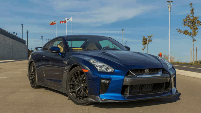 a blue sports car with the word gt on the side