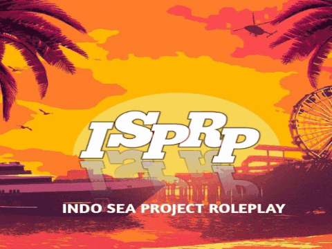 a poster for the indo sea project roleplay showing a ferris wheel and palm trees