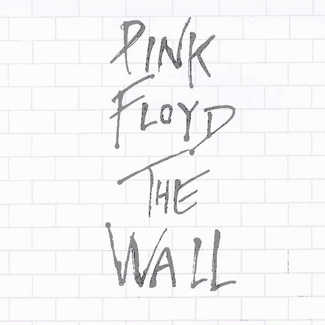 a white brick wall with pink floyd written on it