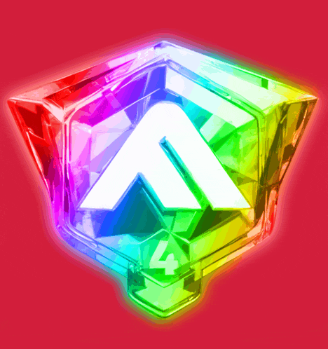 a rainbow colored logo with the letter a and the number 4 on it